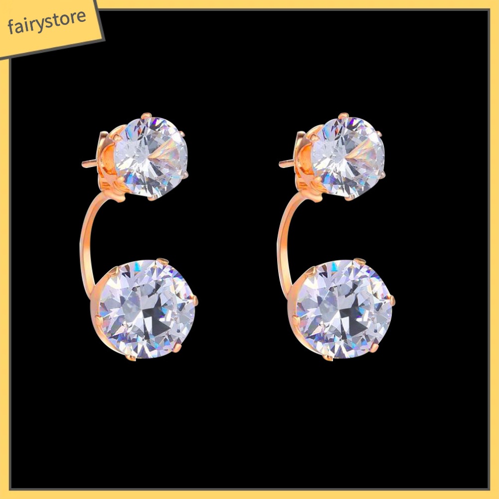 Đôi Khuyên Tai Đính Đá Zirconia Thời Trang Cho Nữ