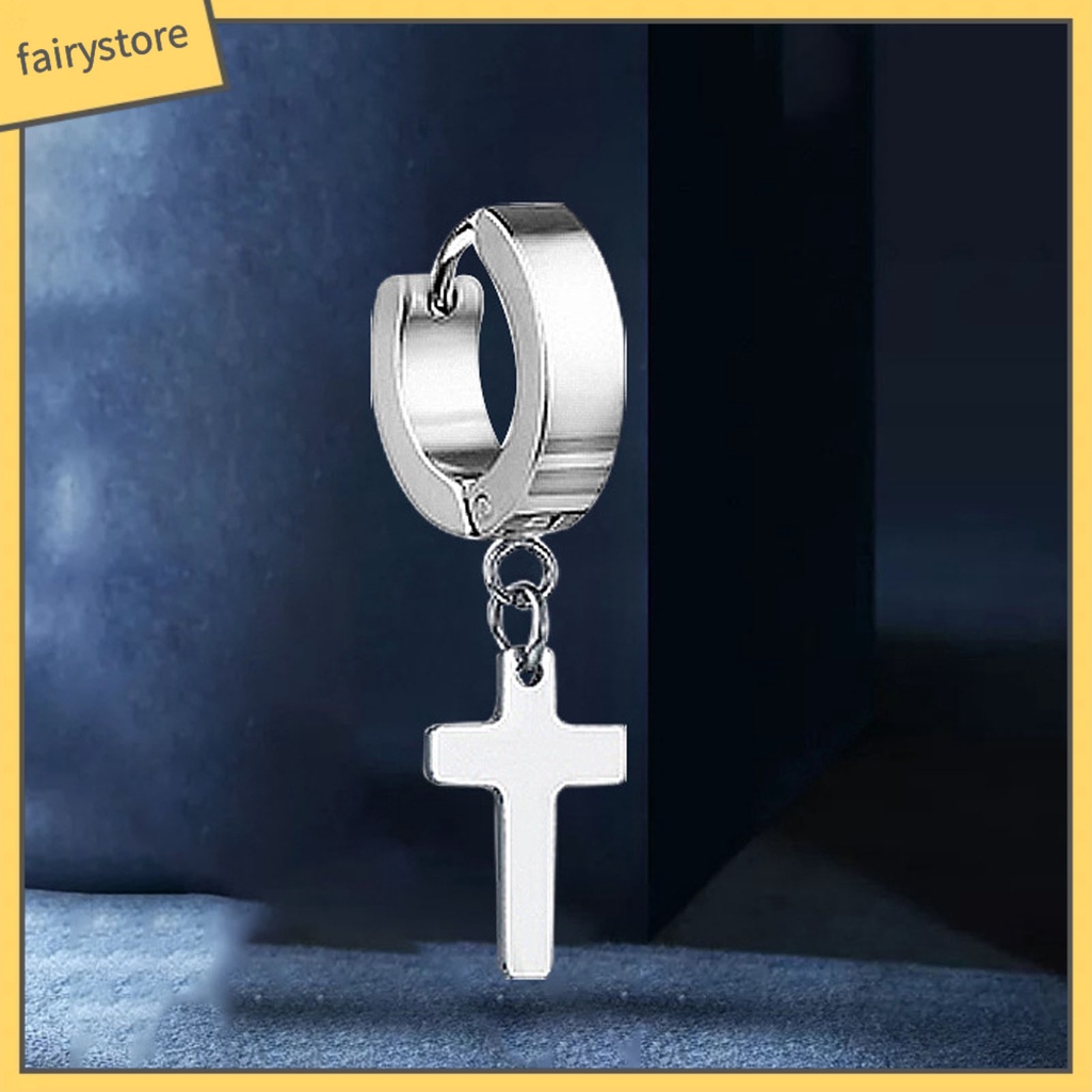 1 Khuyên Tai Dạng Vòng Lủng Lẳng Màu Sáng Đơn Giản Phong Cách Hip Hop Cho Tiệc Tùng