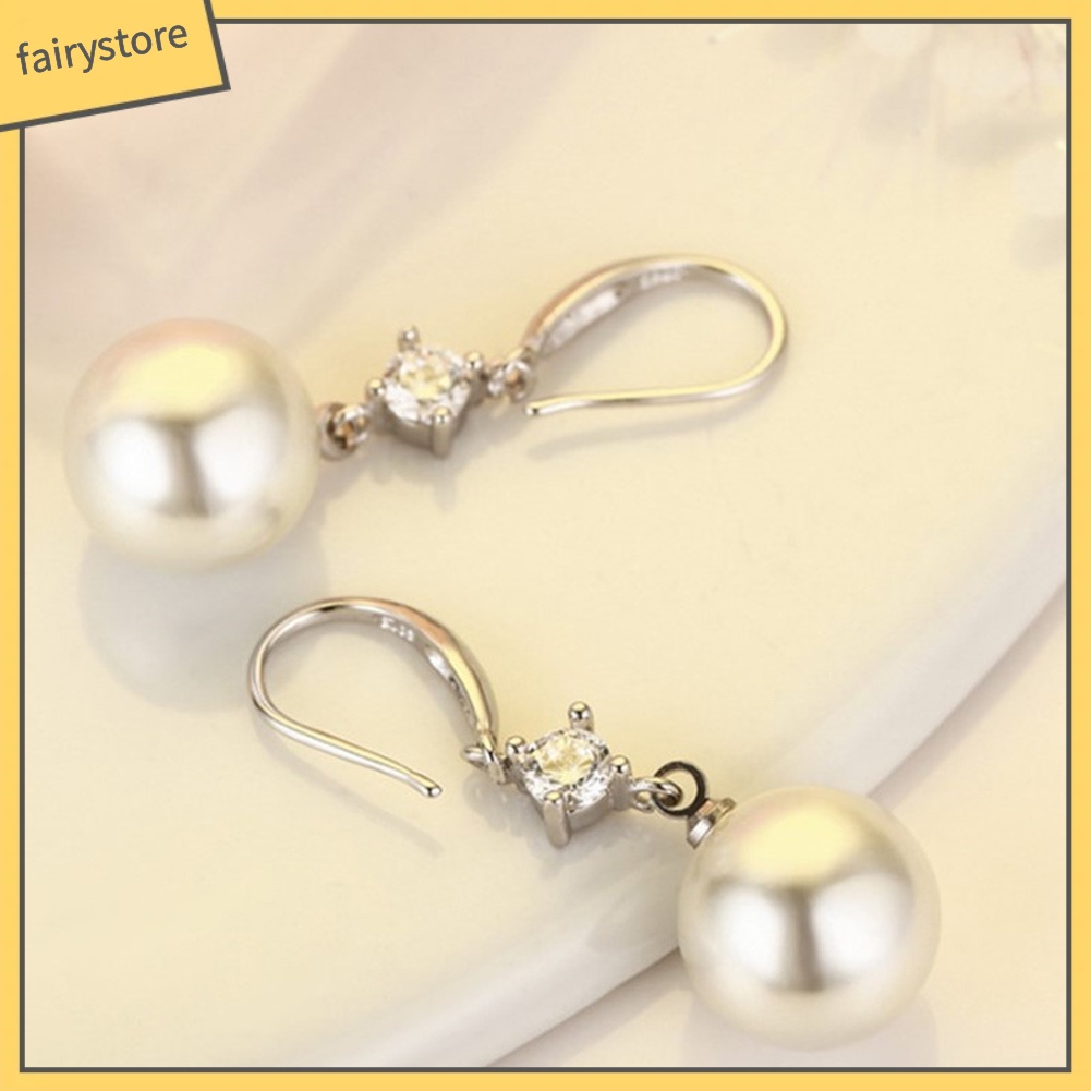 Bông Tai Đính Đá Ngọc Trai Giả Sang Trọng Dành Cho Nữ