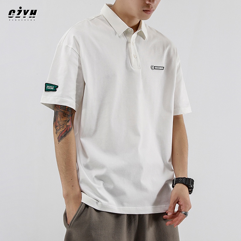 Áo Thun polo Ngắn Tay Form Rộng Phong Cách Đường Phố Thời Trang Mùa Hè Dành Cho Nam