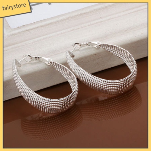 1 Đôi Bông Tai Mạ Bạc Phong Cách Hàn Quốc Thời Trang Dành Cho Nữ