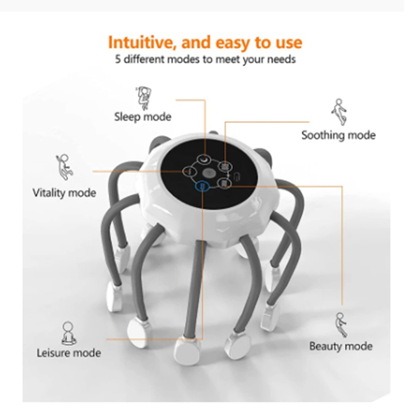 Máy Massage Da Đầu Chạy Điện 5 Chế Độ Rung 14 Chế Độ Rung Giảm Căng Thẳng