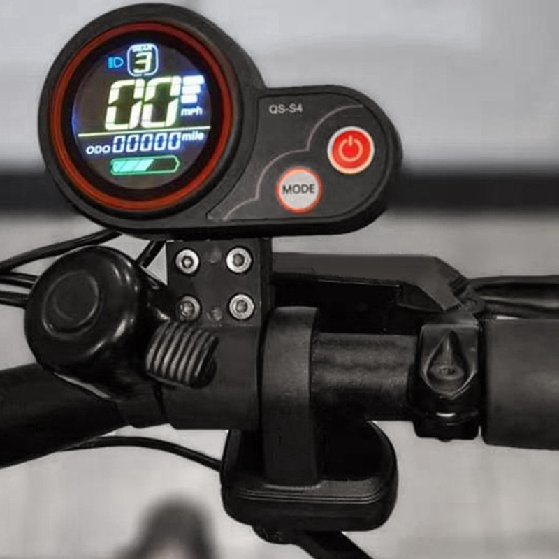 Bộ Đồng Hồ Đo Ga Màn Hình LCD 6PIN + Nút Công Tắc Phanh Thay Thế Cho Xe Điện Zero 8 9 10 8X 10X QS-S4 48V-60V