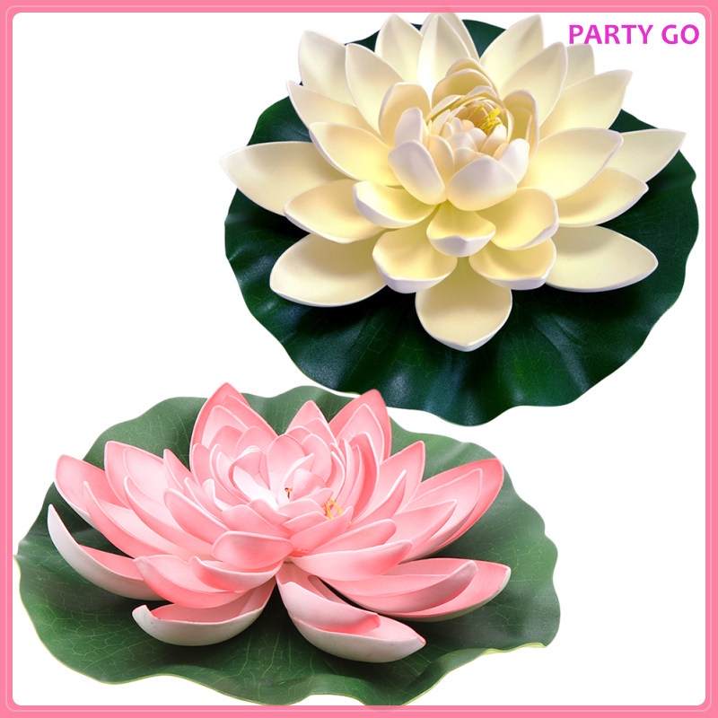 Set 2 Hoa Sen Giả Nổi Trang Trí Bể Cá