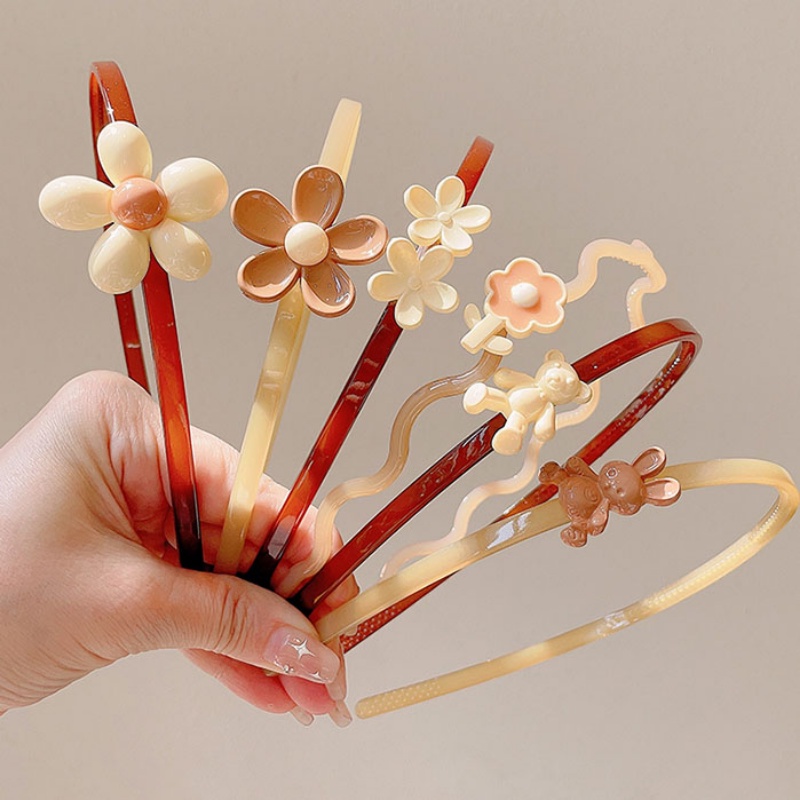 Băng Đô Hoa Màu Trà Sữa Thời Trang Mùa Hè Hàn Quốc Dễ Thương Dành Cho Bé Gái