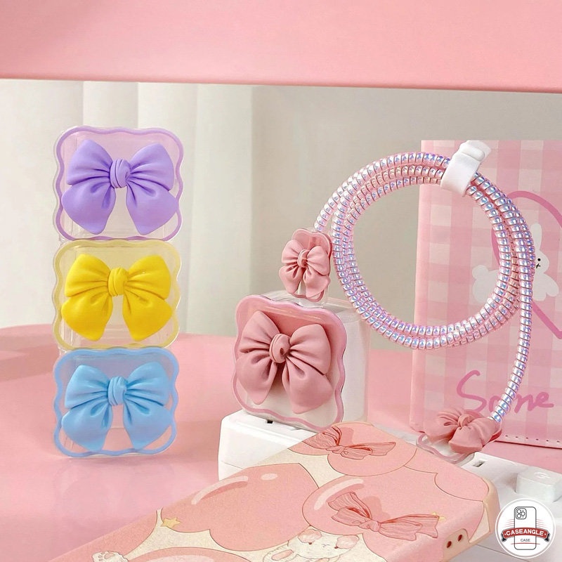 Bộ Phụ Kiện Bảo Vệ Cáp Sạc 5 Trong 1 Cho Apple 18 / 20W