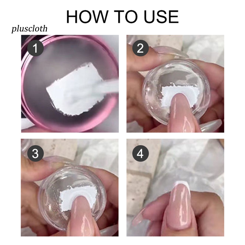 Set 2 Khuôn In Móng Tay Bằng Silicone Có Nắp Tiện Dụng