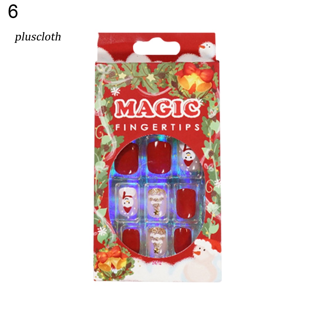 Miếng Dán Trang Trí Móng Tay Bằng ABS Thân Thiện Với Môi Trường Chống Mài Mòn Họa Tiết Giáng Sinh