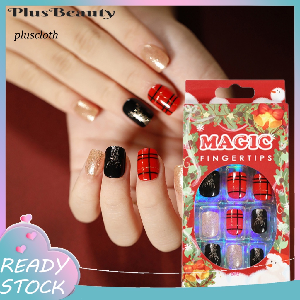 Miếng Dán Trang Trí Móng Tay Bằng ABS Thân Thiện Với Môi Trường Chống Mài Mòn Họa Tiết Giáng Sinh