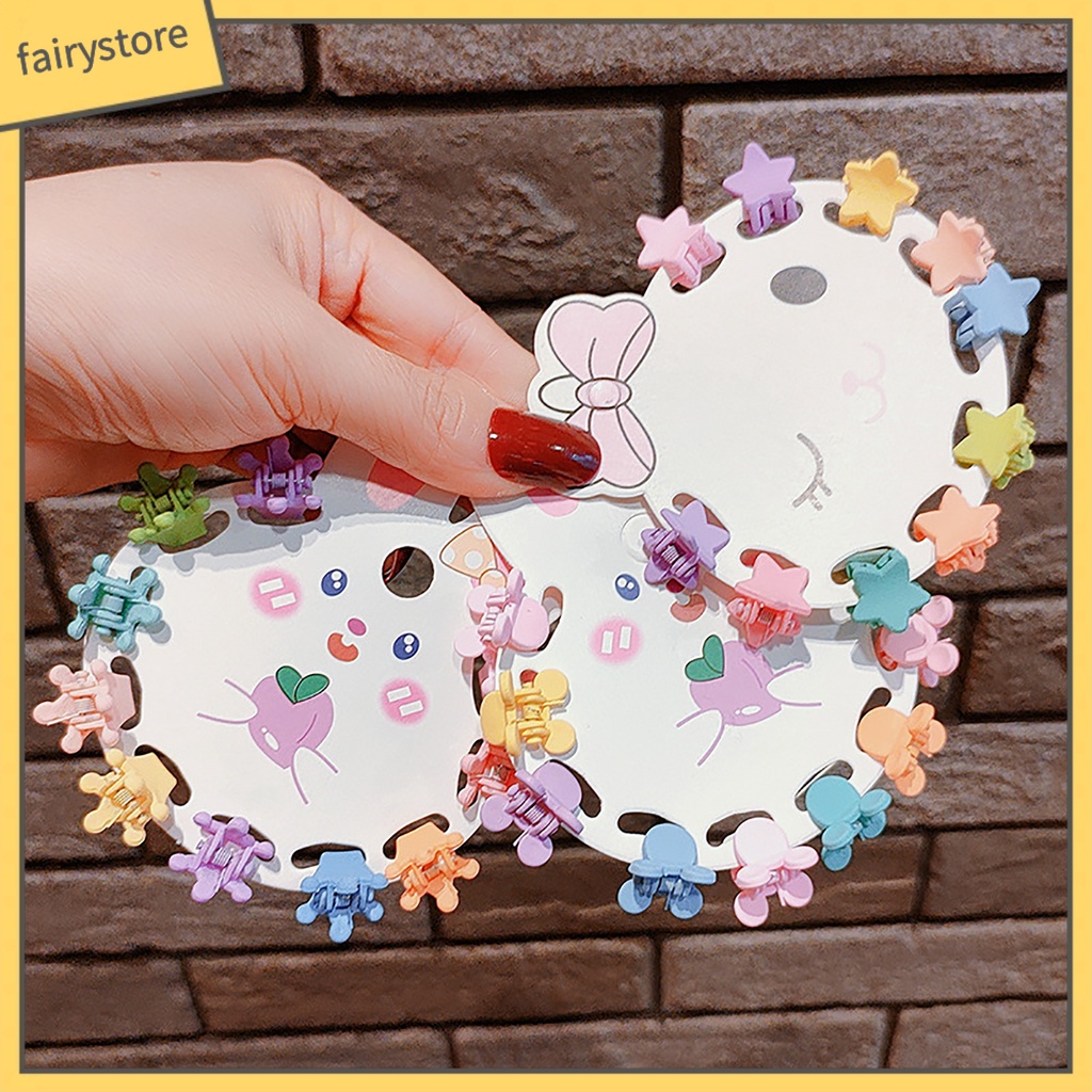 Set 10 Kẹp Tóc Càng Cua Độ Co Giãn Cao Không Phai Màu Trang Trí Tóc Ngọt Ngào Cho Bé