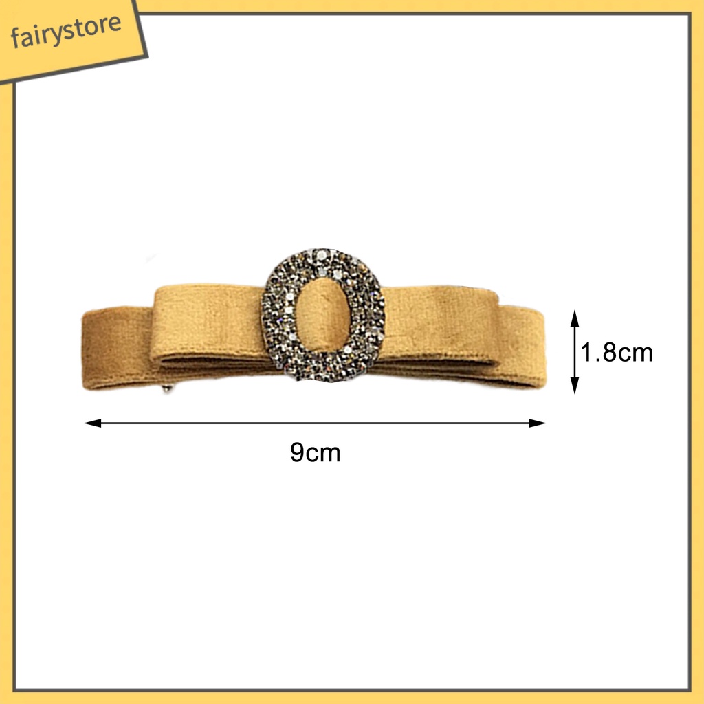 Kẹp Tóc Hình Nơ Đính Đá Hai Lớp Chống Trượt Phong Cách Hàn Quốc