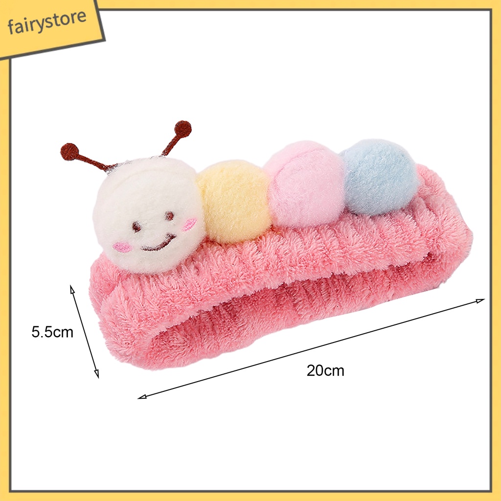 Băng Đô Trang Điểm / Trang Điểm Cài Tóc Hình Sâu Màu Sắc Ngọt Ngào Co Giãn Tốt Tiện Dụng