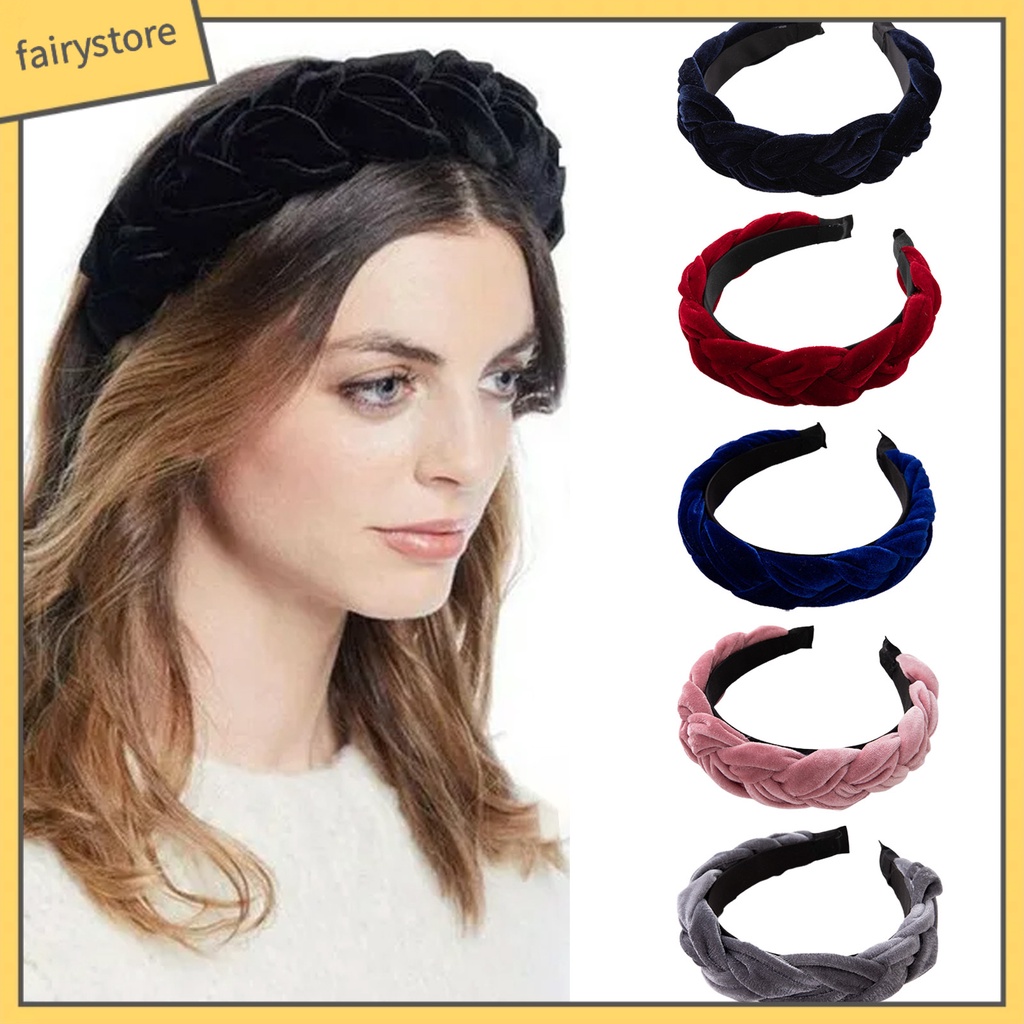 Băng Đô Cài Tóc Thắt Nút Bằng Xốp Rộng Cao Không Trơn Màu Sắc Phong Cách Hàn Quốc Cho Nữ