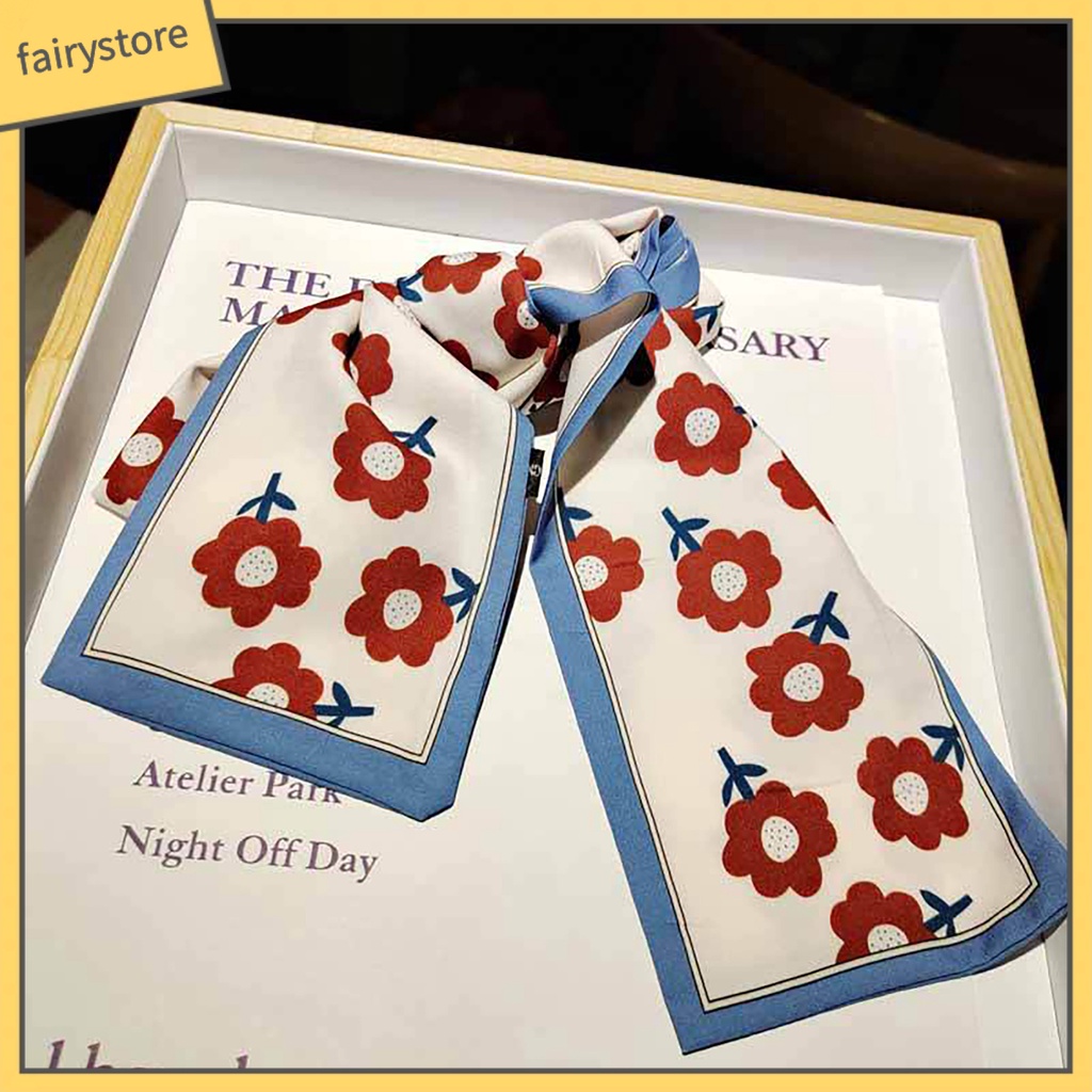 [FRO] Dây Cột Tóc Đa Năng Hai Mặt In Hình Cho Nữ Ruy Băng Buộc Tóc Đuôi Ngựa