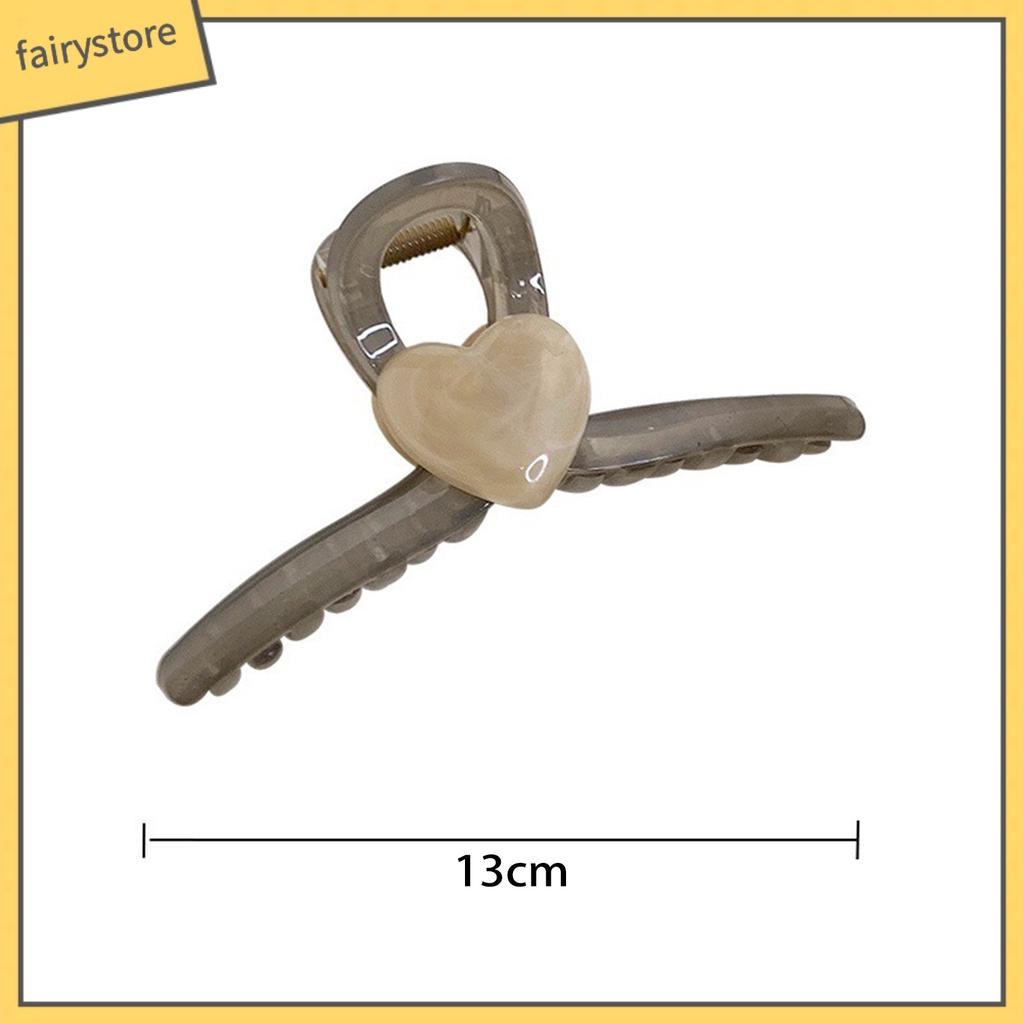 Kẹp Tóc Càng Cua Hình Trái Tim Màu Sắc Ngọt Ngào Cho Nữ