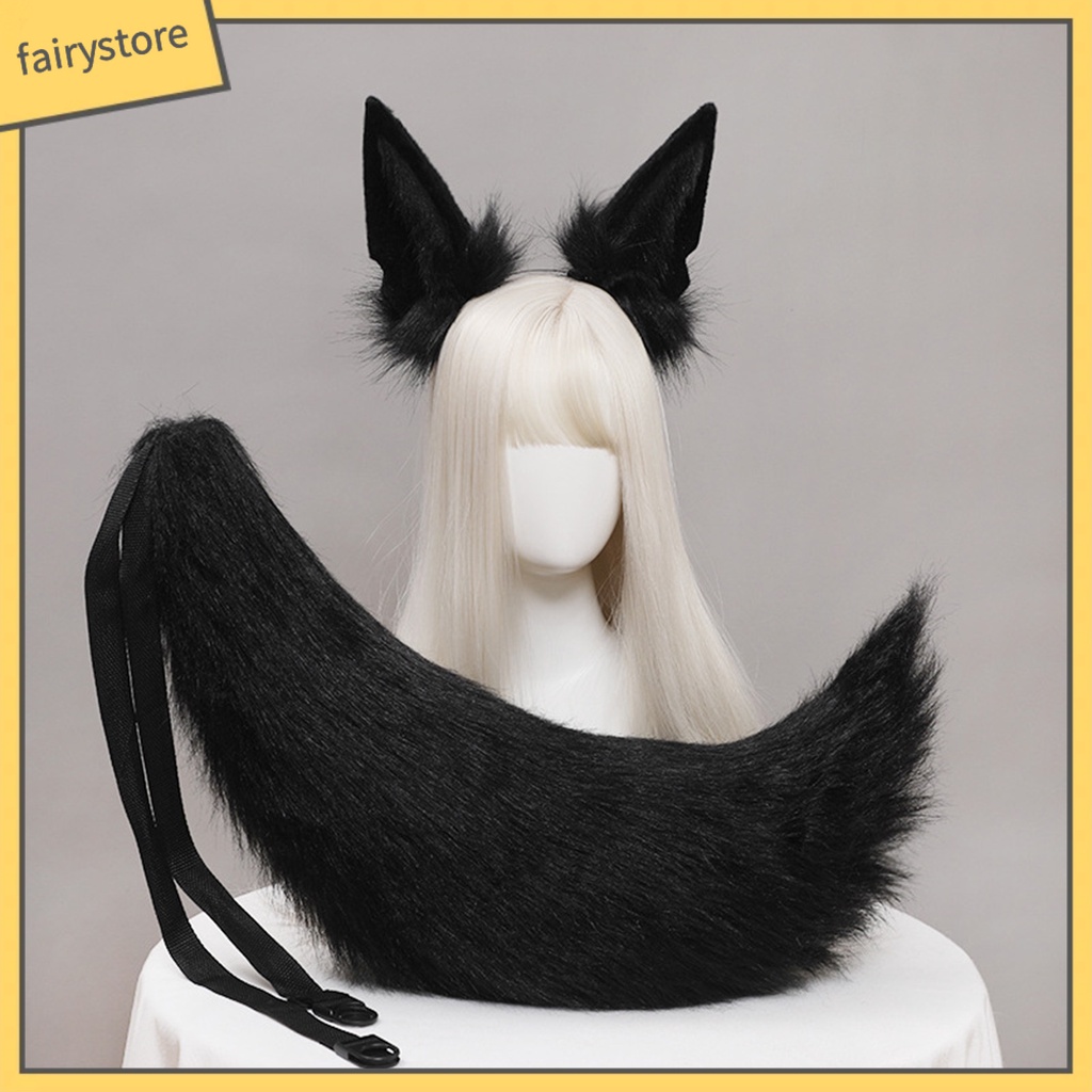 1 Set Băng Đô Tai Mèo Bông Phong Cách Lolita Đáng Yêu