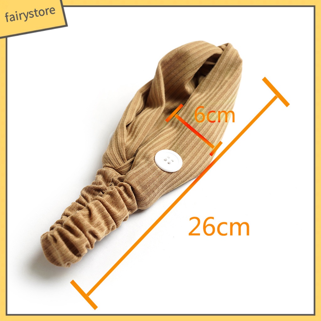 Băng Đô Thắt Nút Co Giãn Tốt Màu Trơn Xinh Xắn Cho Nữ