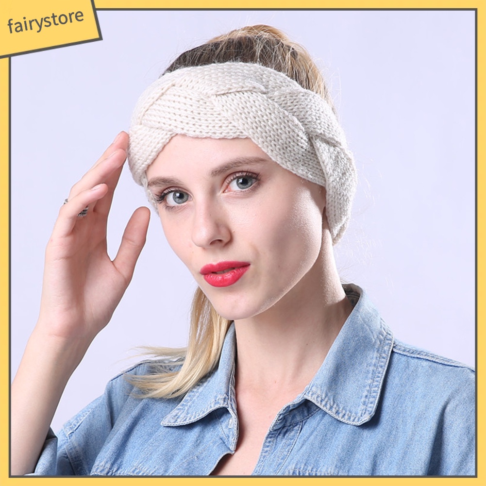 Băng Đô Dệt Kim Unisex Màu Trơn Giữ Ấm Mùa Đông