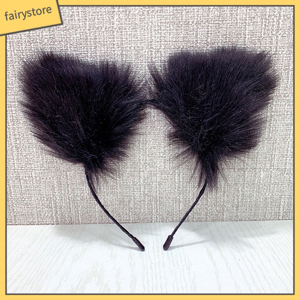 Băng Đô Tai Mèo Bông Hóa Trang Nhân Vật Anime Dễ Thương