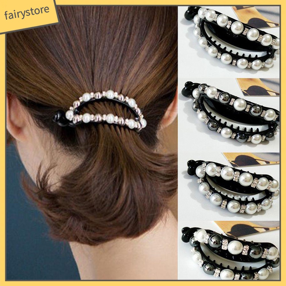 Kẹp Tóc Đính Ngọc Trai Giả Thời Trang Cho Nữ