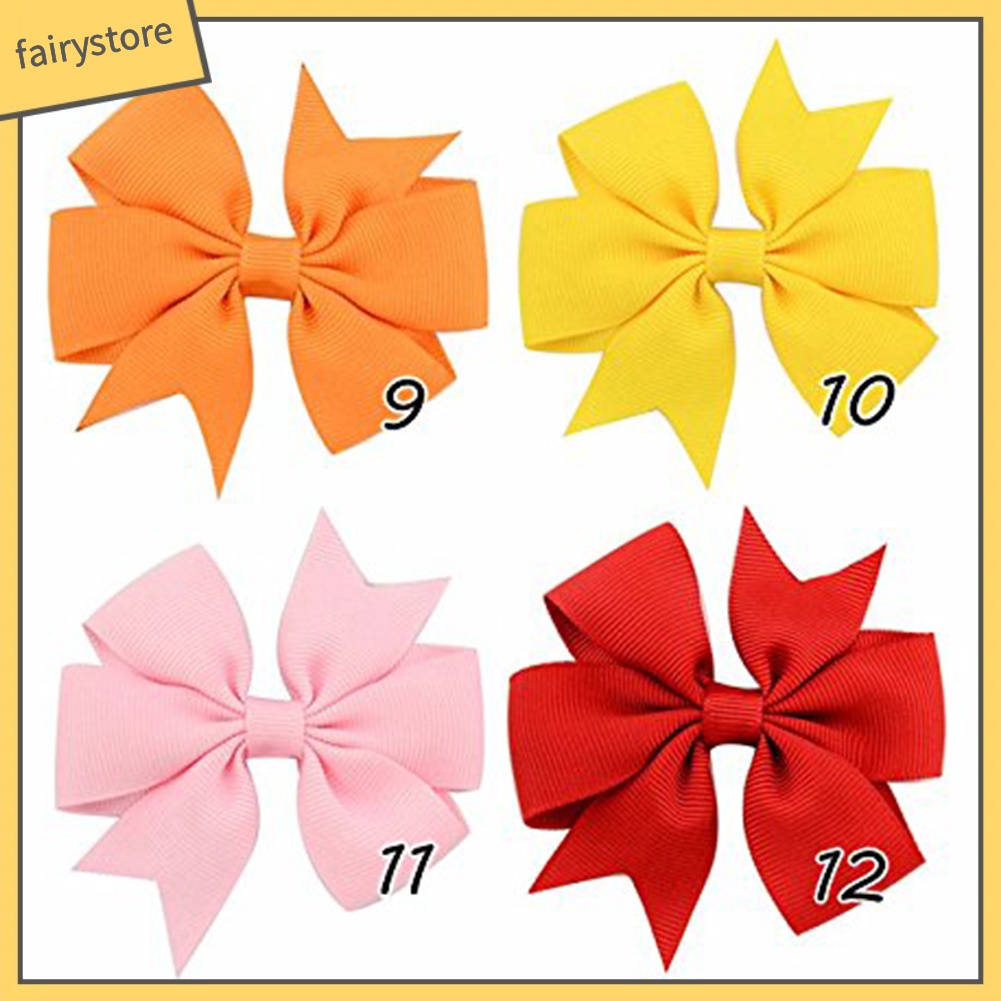 Set 40 Kẹp Tóc Nơ Nhiều Màu Sắc Cho Bé