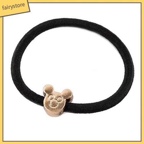 Bộ 10 Dây Cột Tóc Cao Su Co Giãn Đính Hạt Đáng Yêu Cho Nữ Giá Đỡ