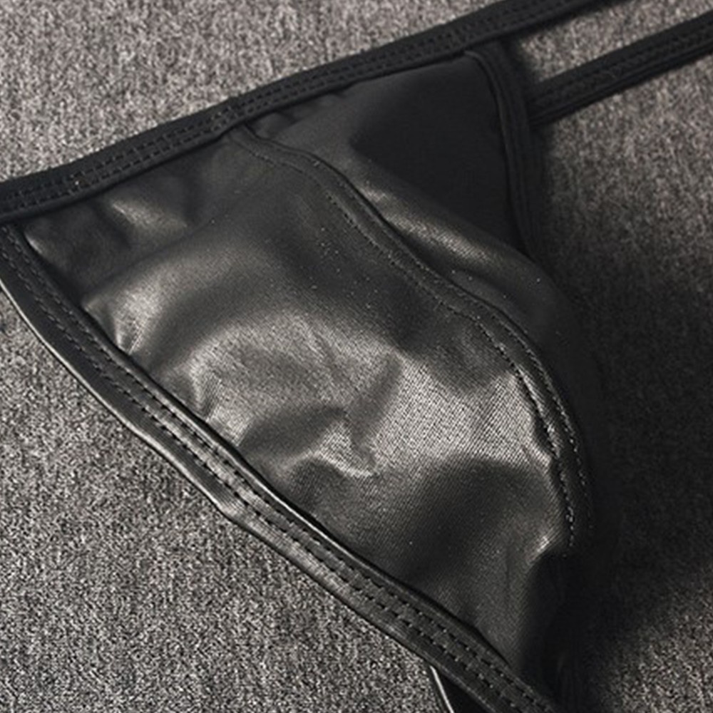 1 Quần Lót Nam Đen Giả Da Polyamide / Nylon Mượt Mà