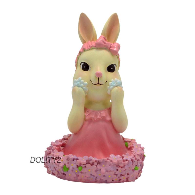 [Dolity2] Khay Đựng Trang Sức Hình Thỏ Bằng Nhựa Resin Hiện Đại Cho Phòng Khách Văn Phòng