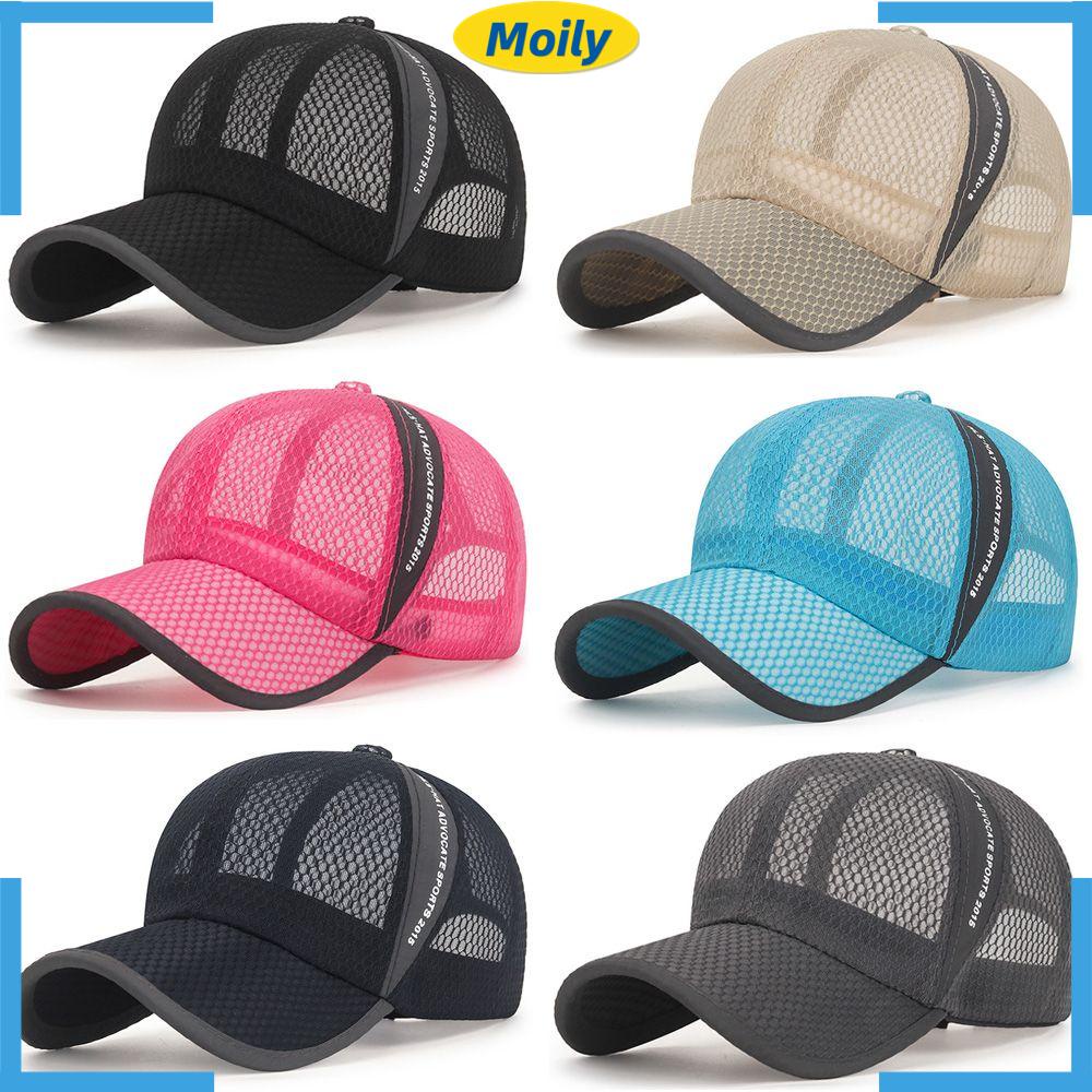 MOILYVN Mũ Lưỡi Trai Phối Lưới Thoáng Khí Thời Trang Cho Nam Nữ