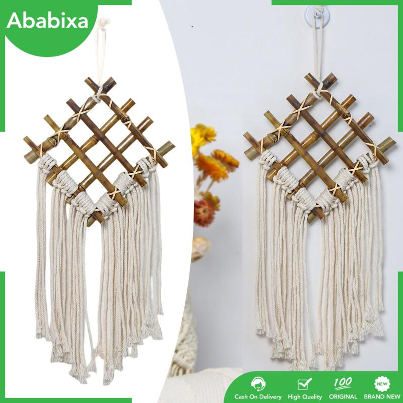 Phụ Kiện Treo Tường Trang Trí Bằng Gỗ Đan Tay Phong Cách Bohemian