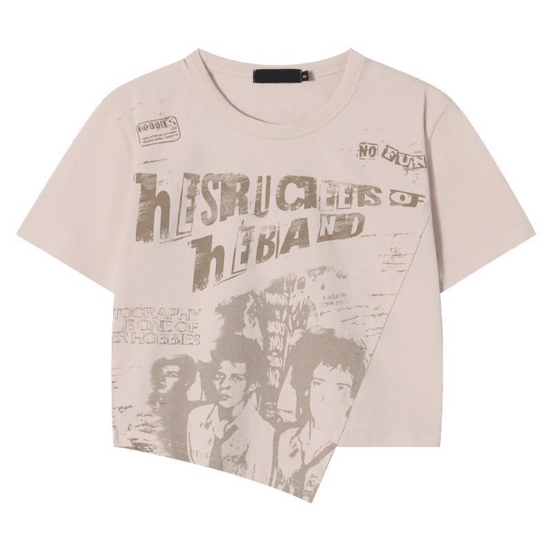 Áo Thun Ngắn Tay Hở Bên Hông Phong Cách Instagram Ngọt Ngào Thời Trang Cho Nữ