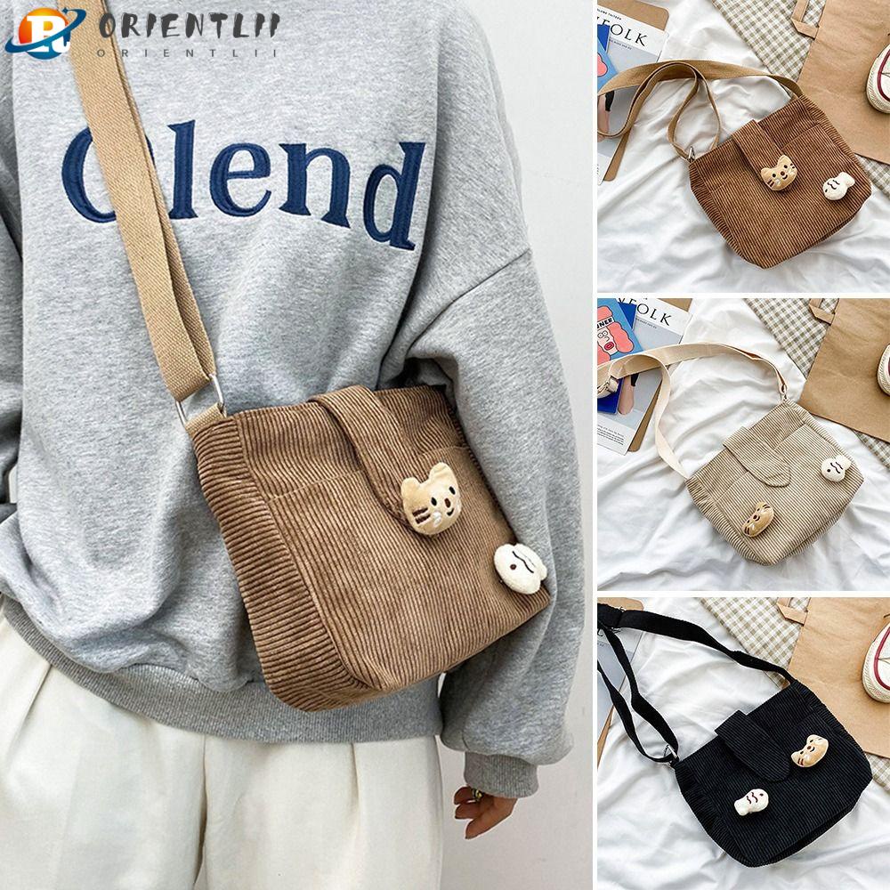 Túi Đeo Vai Bằng Vải Nhung Thời Trang Hiệu Orentlii