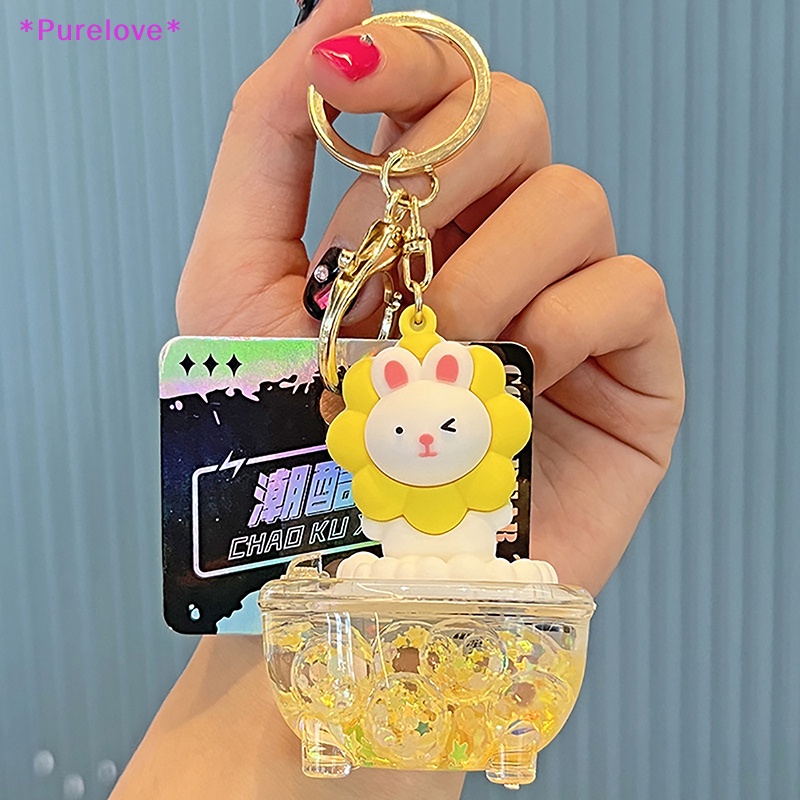 Móc Chìa Khóa Dạng Lỏng Họa Tiết Hoạt Hình Dễ Thương Mới