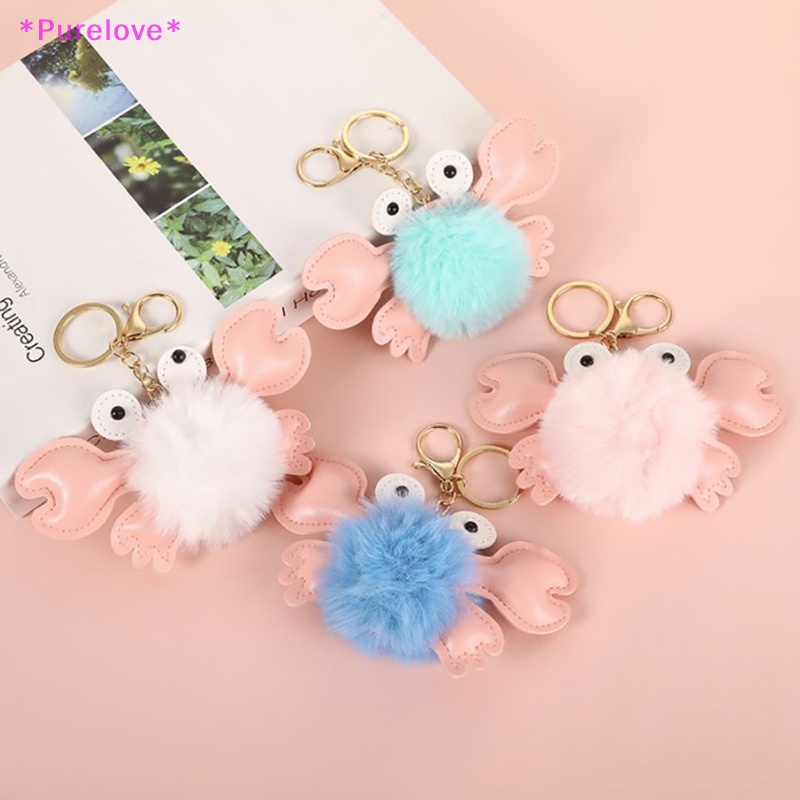 Móc Khóa Hình Con Cua Bằng Da Dễ Thương Dành Cho Nữ Mới