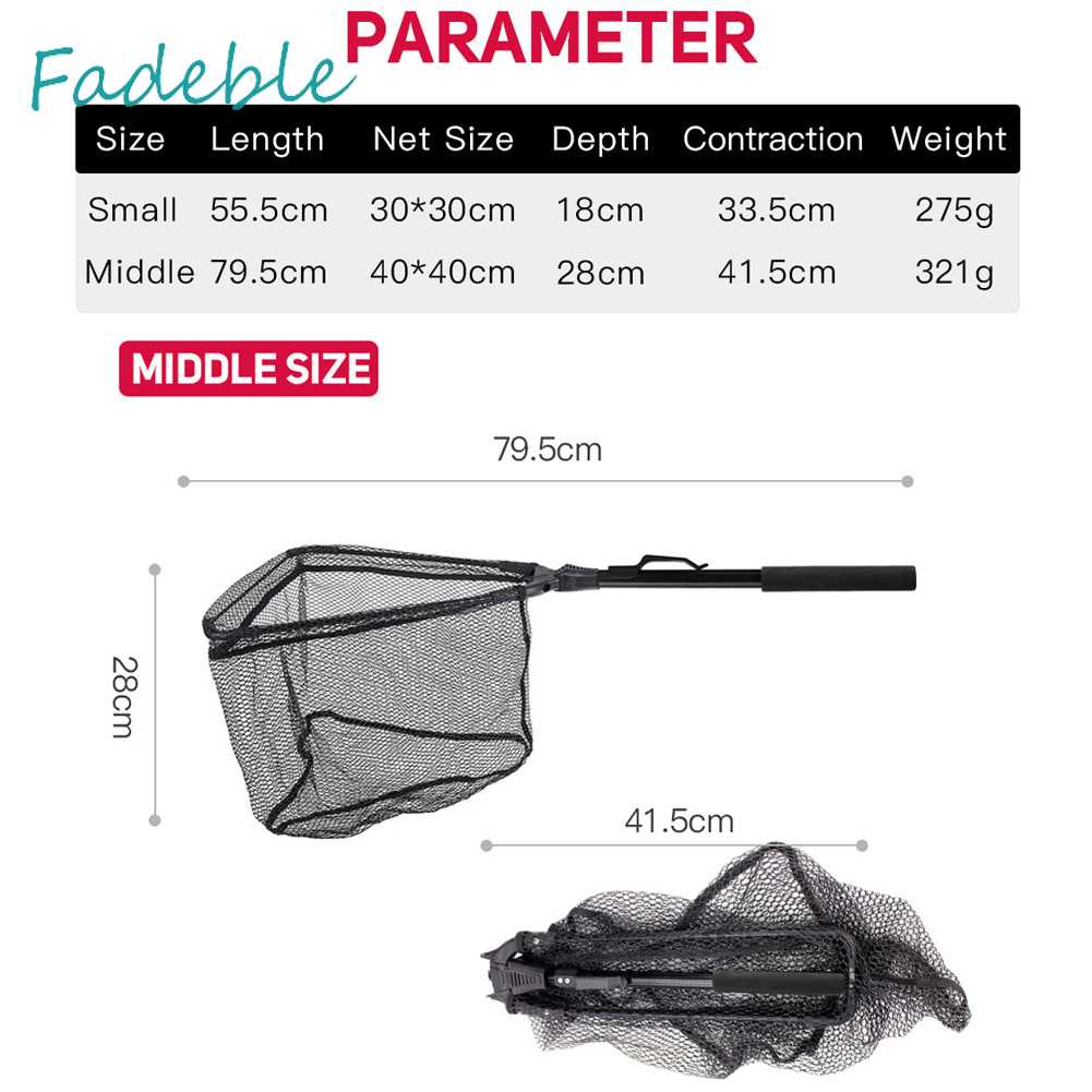 Lưới Đánh Bắt Cá Bằng Hợp Kim Nhôm Có Thể Gấp Gọn Tiện Dụng