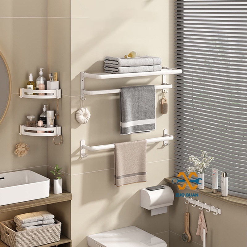 Giá Treo Khăn Tắm Bằng Nhôm Có Thể Gấp Gọn Tiết Kiệm Không Gian