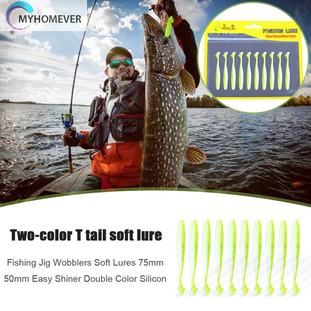 Set 10 Mồi Giun Giả Mềm Câu Cá 7cm 2g