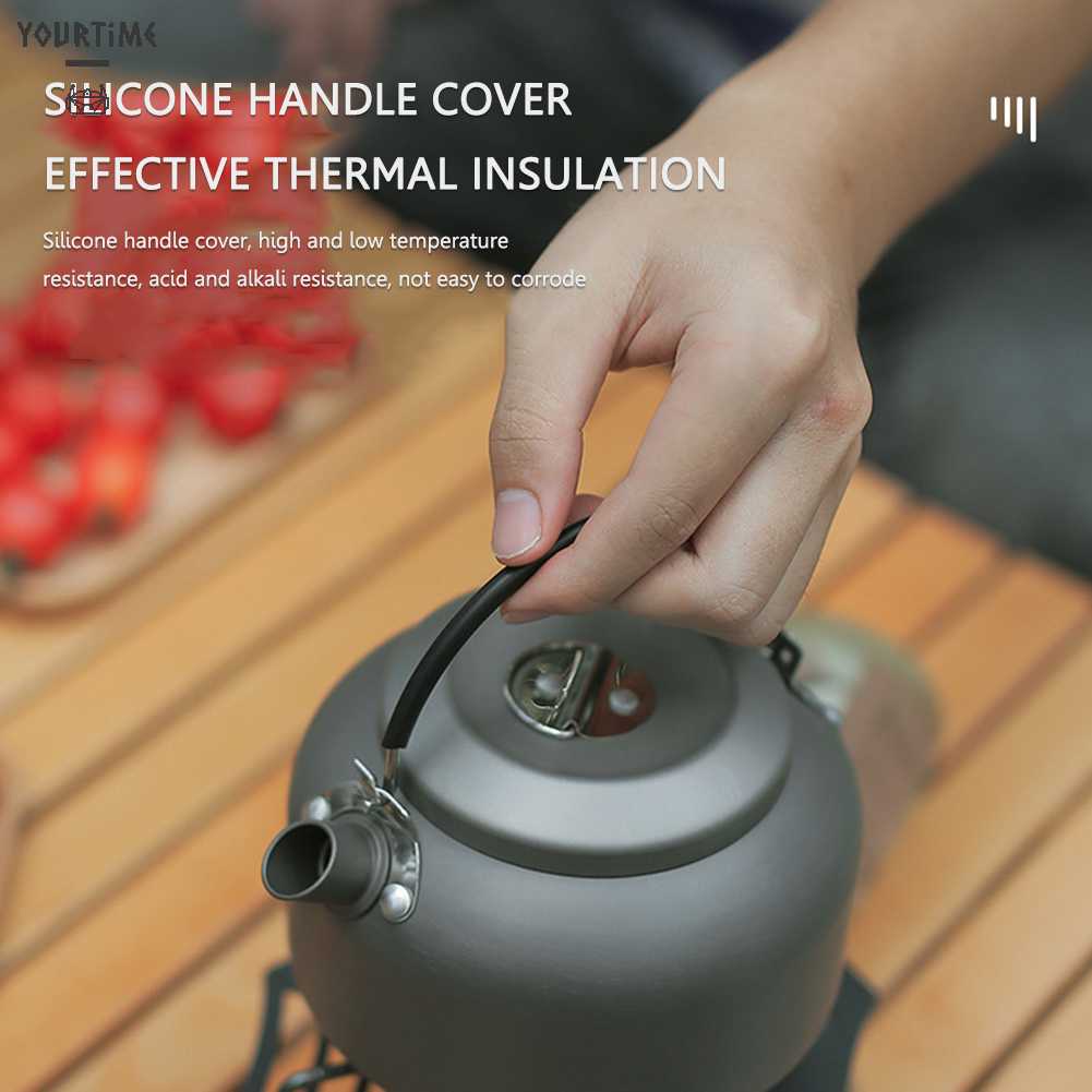 Ấm Đun Nước Dã Ngoại Bằng Hợp Kim Nhôm 0.8L / 1.4L