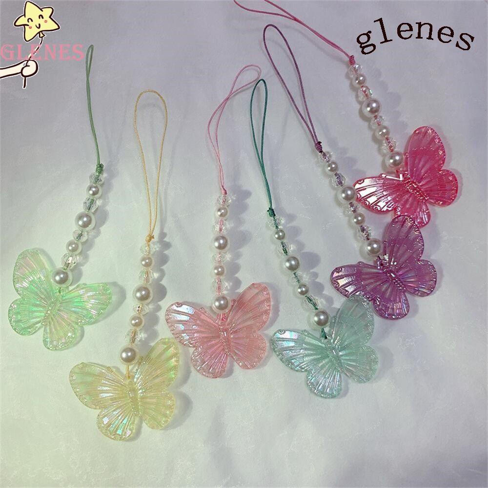 Glees Dây Đeo Điện Thoại Dạ Quang Chống Thất Lạc Hình Bướm Xinh Xắn