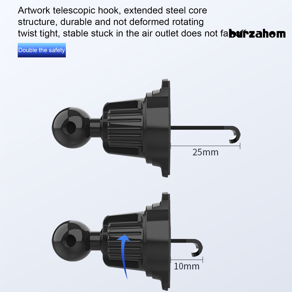 [BU] Giá Đỡ Điện Thoại Ổn Định Dễ Lắp Đặt Khóa Xoay Bằng ABS Cho Xe Hơi