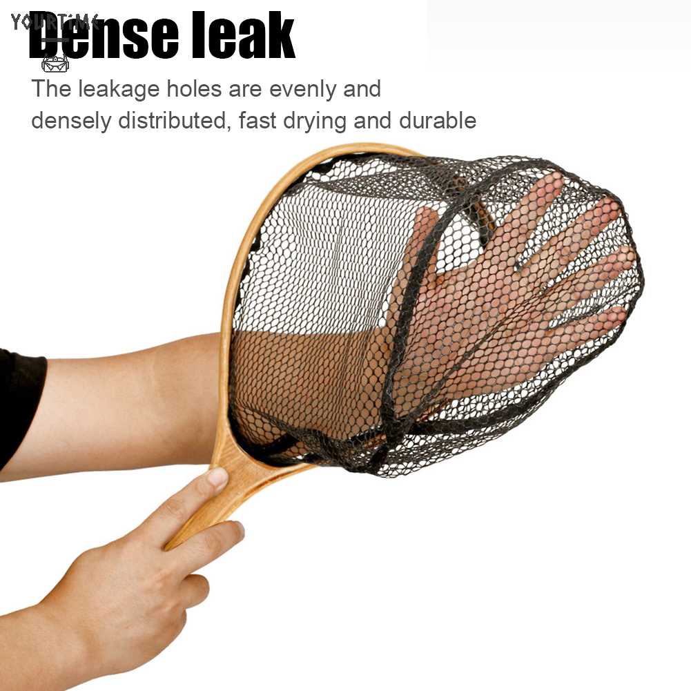 Lưới Đánh Bắt Cá Cán Gỗ Có Thể Gấp Gọn Tiện Dụng
