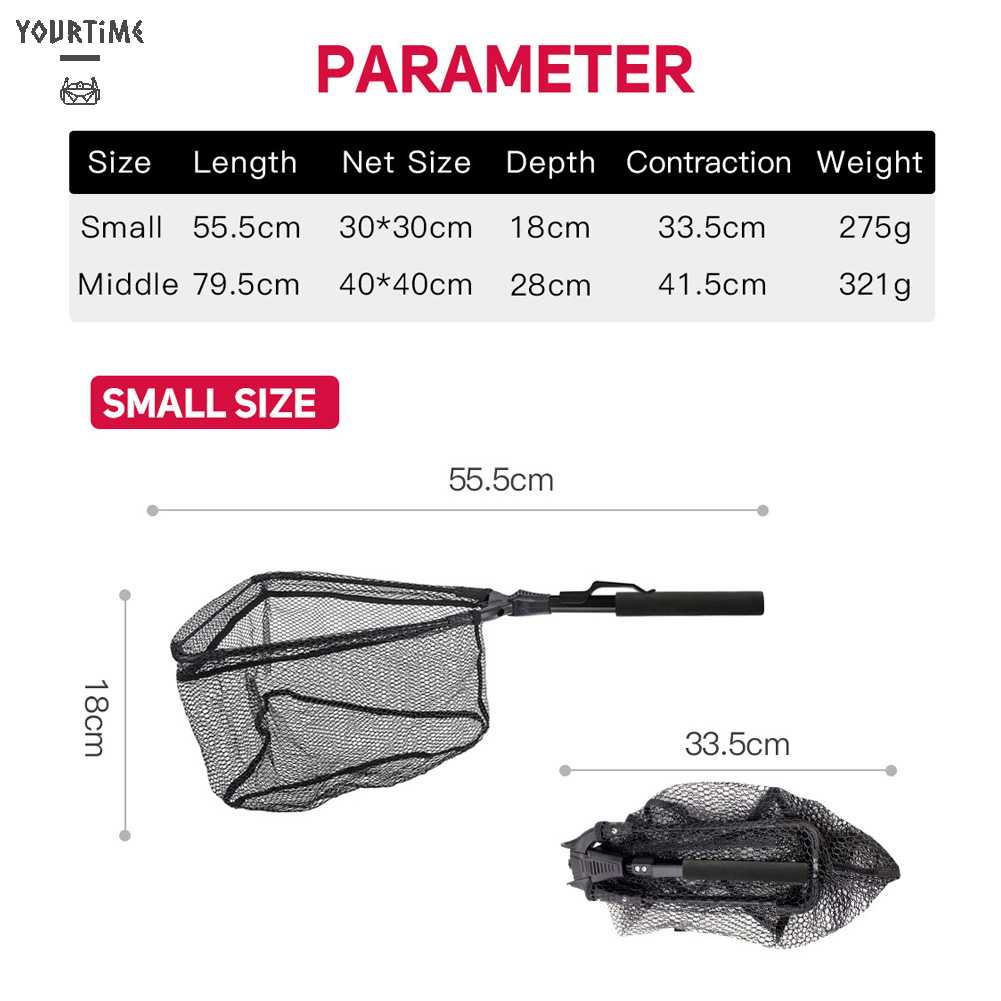 Lưới Đánh Bắt Cá Bằng Hợp Kim Nhôm Có Thể Gấp Gọn Tiện Dụng