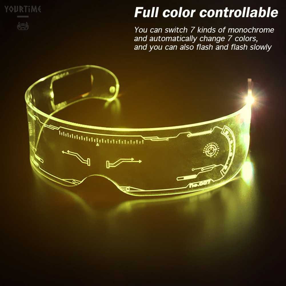 Mắt Kính Gọng Nhựa Acrylic Có Đèn LED Phát Sáng Độc Đáo