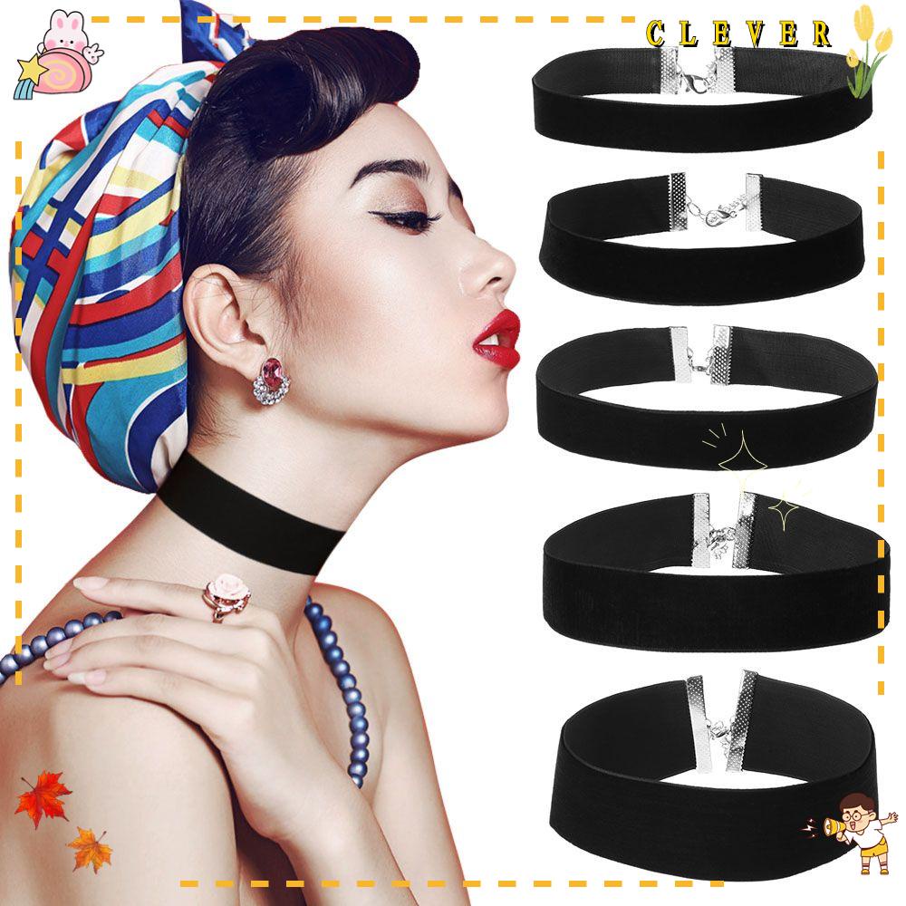 Vòng Cổ Choker Dây Nhung Đen Phong Cách Cổ Điển