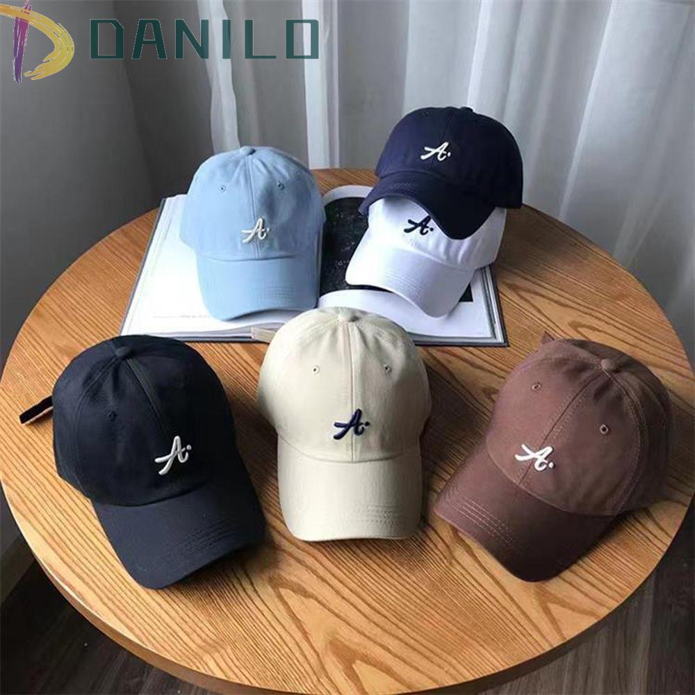 Mũ Lưỡi Trai Cotton Thêu Chữ A Phong Cách Hip Hop Hàn Quốc Cá Tính Dành Cho Nam Nữ