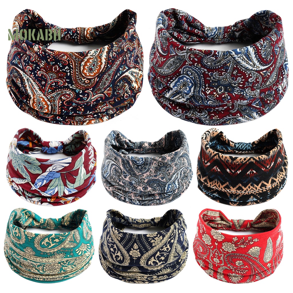 Băng Đô Thể Thao Thấm Hút Mồ Hôi Phong Cách Bohemia