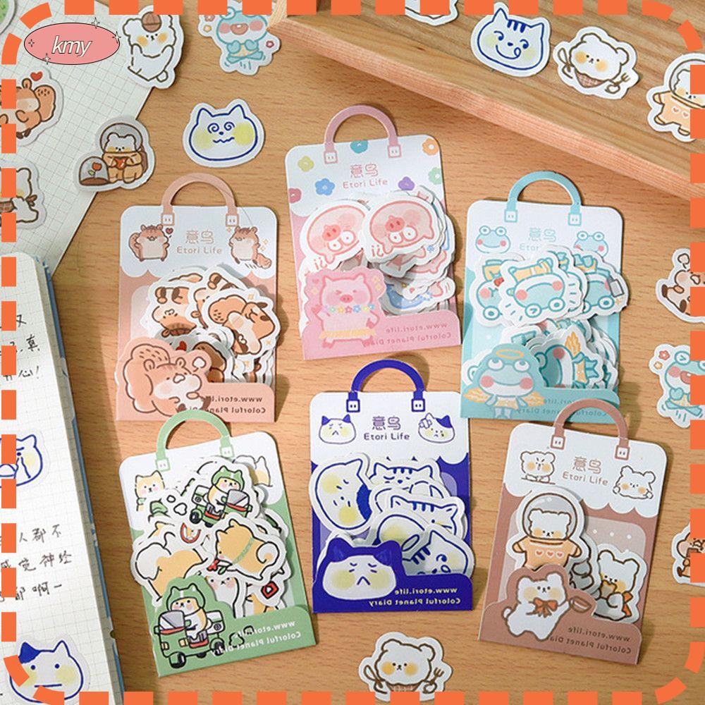 Set 40 Miếng Dán Ghi Chú Hình Động Vật Hoạt Hình Đáng Yêu