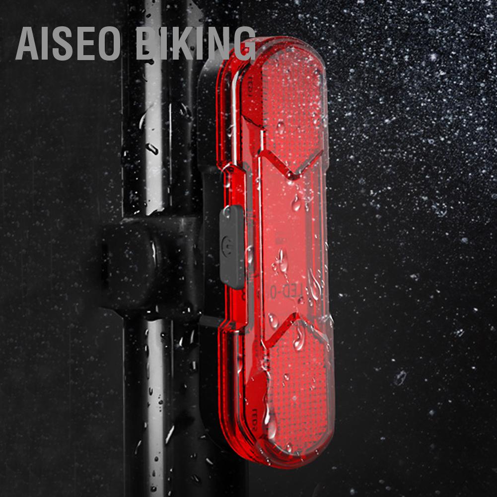 Đèn hậu xe đạp thể thao LED Sạc USB  Đèn hậu nháy cảnh báo  siêu sáng Aiseo Biking
