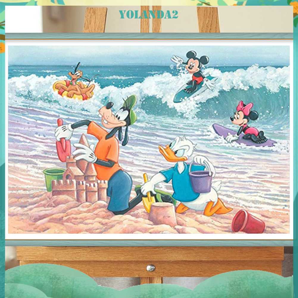 Tranh Đính Đá Kim Cương Toàn Bộ 5D DIY Hình Vẽ Mickey