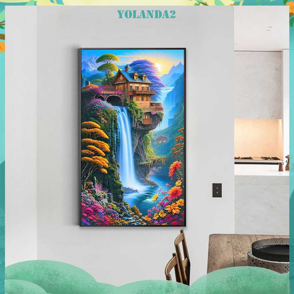 Tranh Đính Đá Kim Cương Toàn Bộ 5D DIY Hình Thác Nước